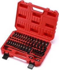 55 Pieces 1/4″ Dr. Impact Socket Set CR-V 6 Point Sae/Metric 5/32 In – 9/16 In