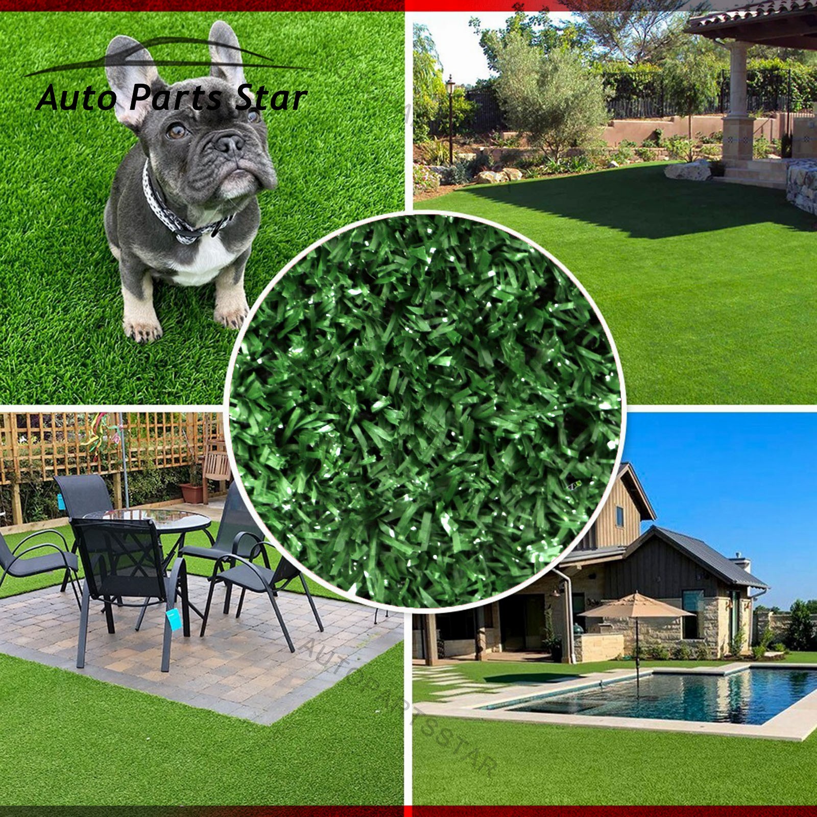 16x6.6 ft Artificial Grass Mat Synthetic Landscape Fake Lawn Pet Dog Turf Garden gallery