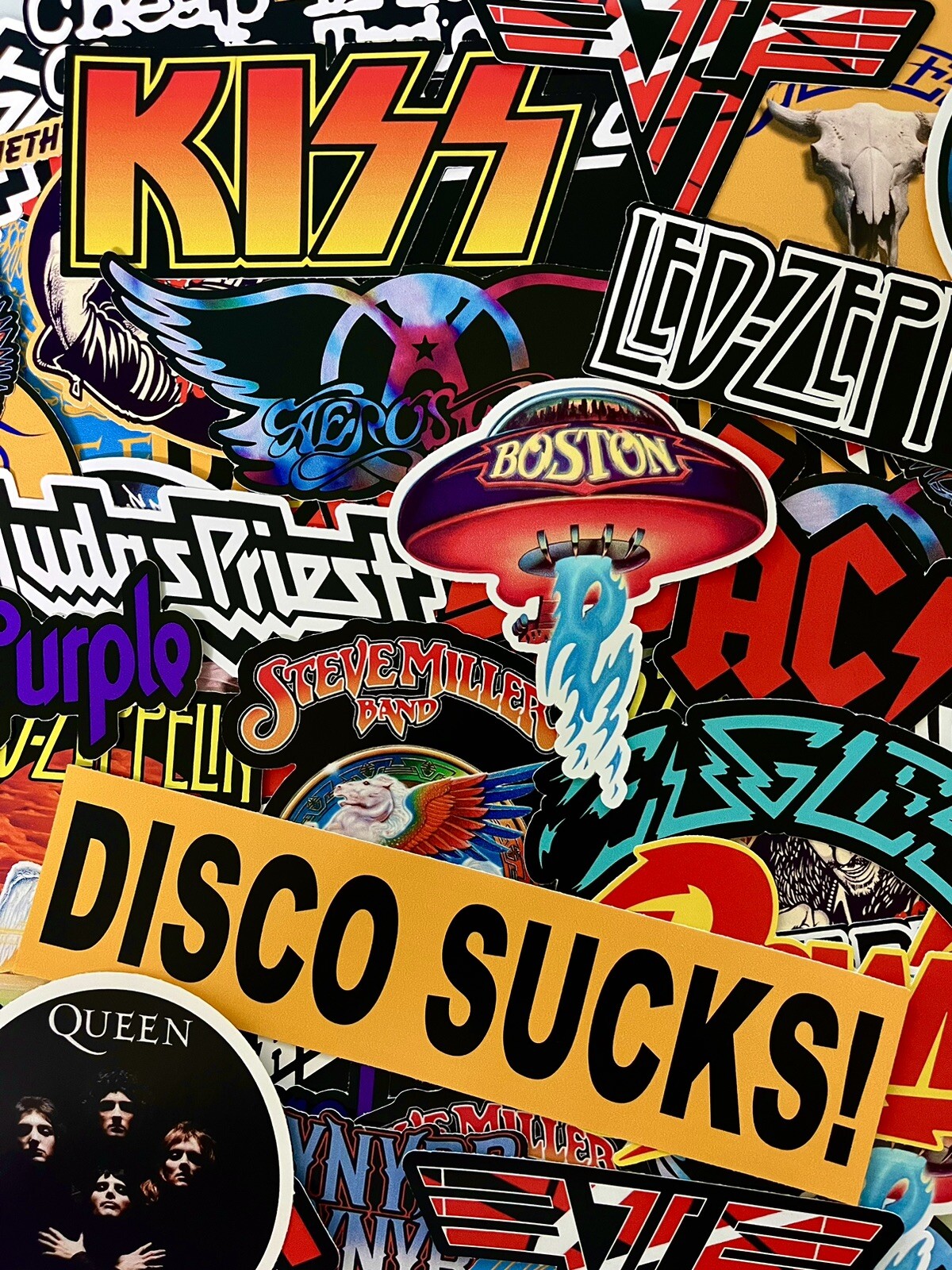 Classic Rock Sticker Pack - Led Zeppelin Queen Ac/dc Van Halen 70’s Classic Rock gallery