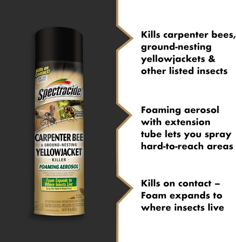 Spectracide Carpenter Bee & Nesting Yellowjacket Killer Spray 16Oz Each gallery