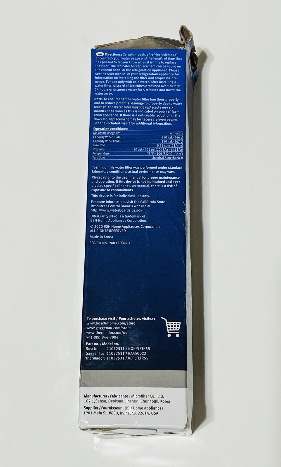 Bosch Ultra Clarity Pro Water Filter Thermador and Gaggenau Refrigerators gallery
