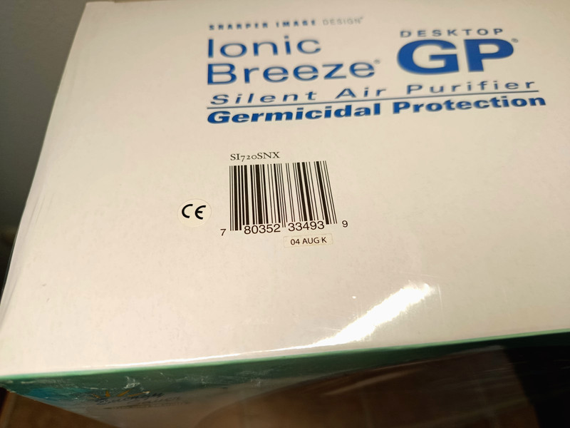 SHARPER IMAGE IONIC BREEZE DESKTOP GP SILENT AIR PURIFIER IONIZER NEW SEALED NOS gallery