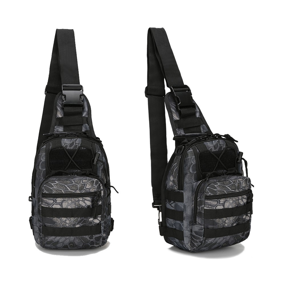 Universal Tactical Sling Backpack Black 600D Outdoor Storage Bag 2