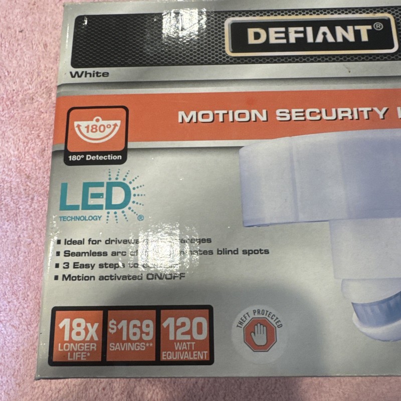 Defiant LED Motion Sensor Hardwired Outdoor Wall Security Light, White 1600lm gallery