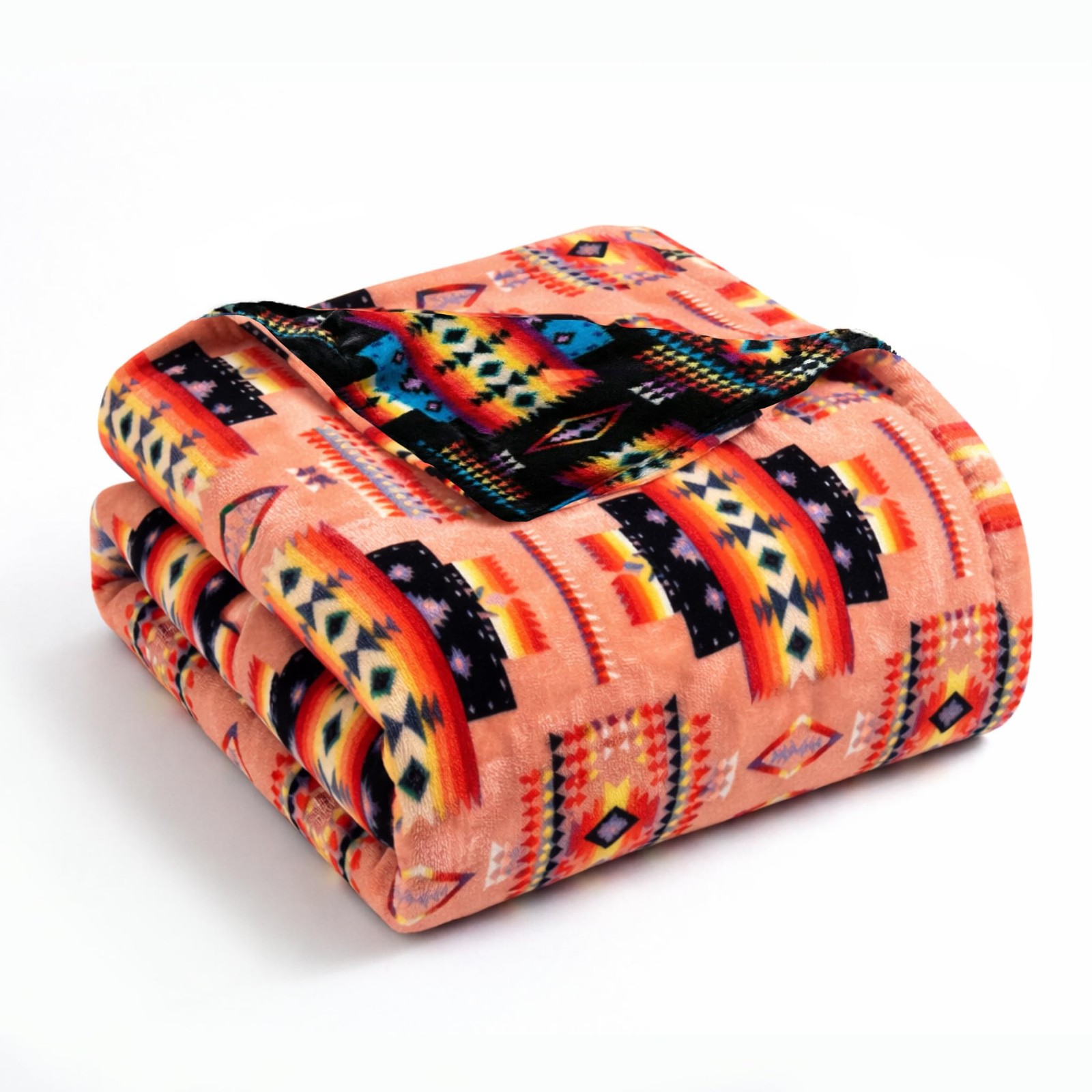 Aztec Blanket Fleece, Reversible Native American Blanket, Western Throw, Nati... gallery