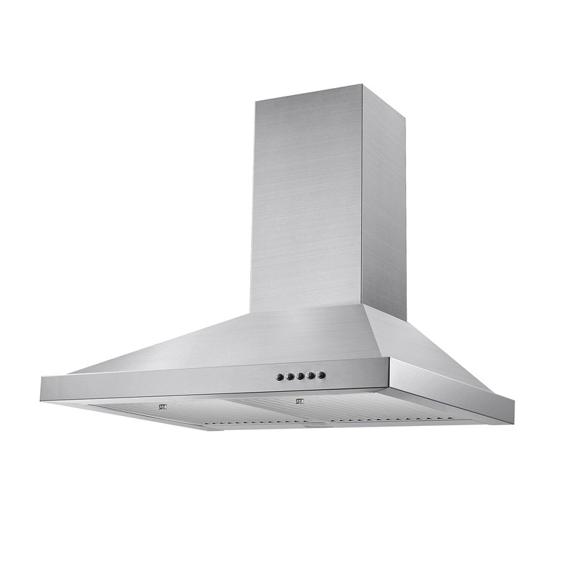 30" Wall Mount Range Hood Stainless Steel Top Vent Filter Button Control 500 CFM gallery