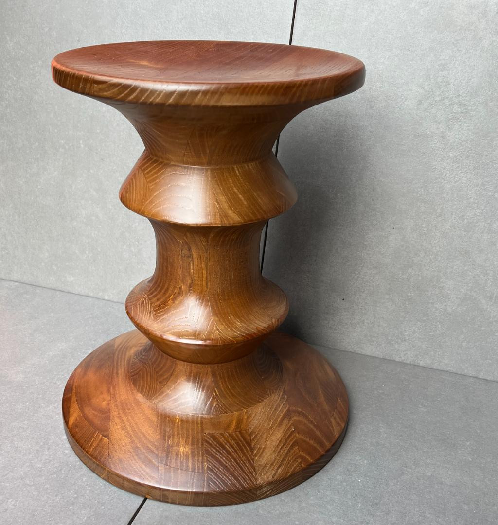 Eames Turned Stool Shape A Wood Brown Reproduction Type A not Herman Miller gallery