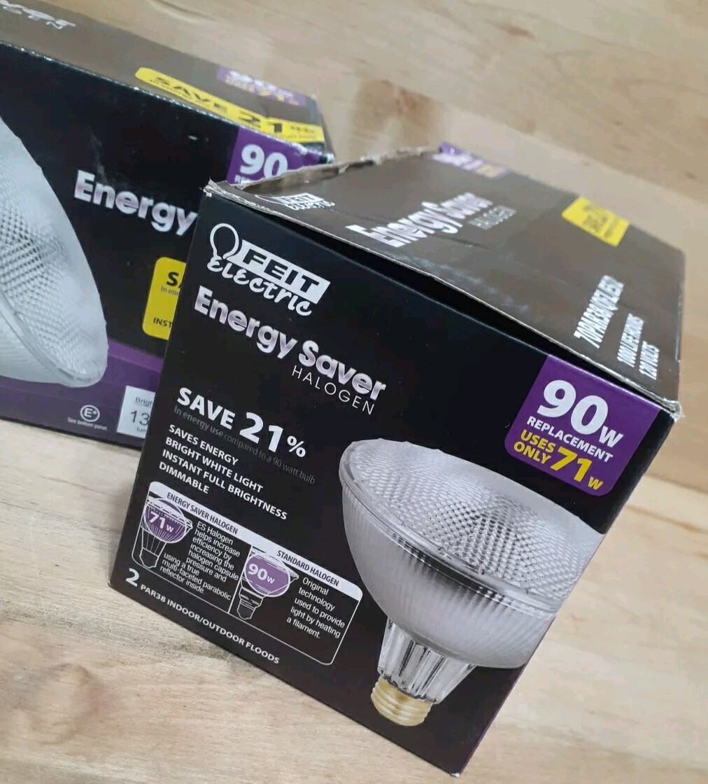 2[2PACK]: FEIT ELECTRIC 90WATT [71W] IN/OUT Floodlight PAR38 Bulb BRIGHT WHITE!! gallery