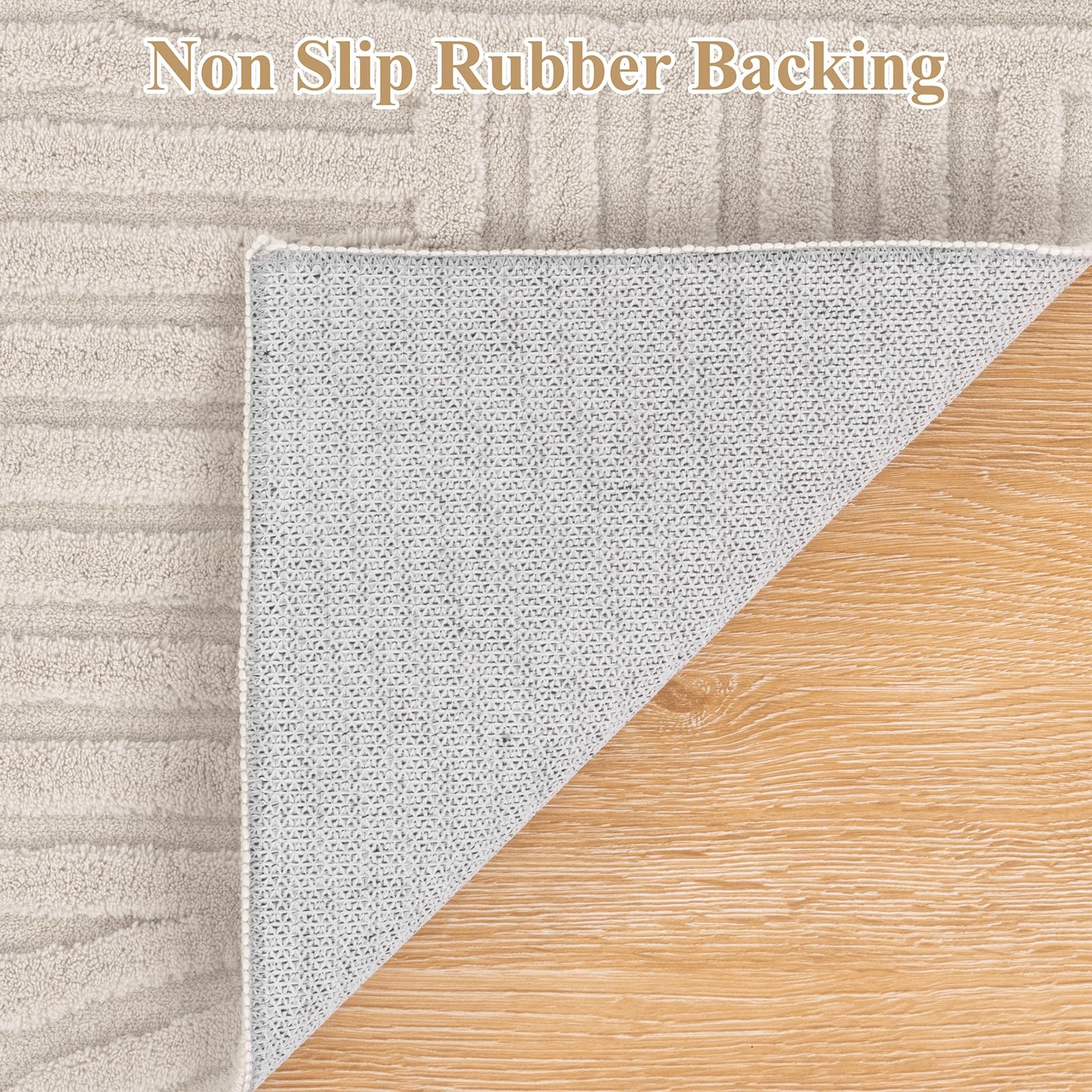Area Rug 5x7 Washable Modern Beige Soft Fluffy Non Slip Pauwer Rugs Living Room gallery