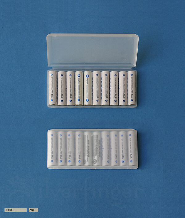 4-Pack BATTERY STORAGE CASE Holder Organizer Box :Each Holds 10 AA AAA Batteries gallery