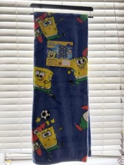 Nickelodeon SpongeBob & Patrick Plush Throw Blanket 50 x 70 in Blue Washable