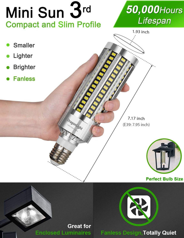 25W Corn LED Light Bulb Fanless (250 Watt Equivalent) E26/E39 Large Mogul Base L gallery