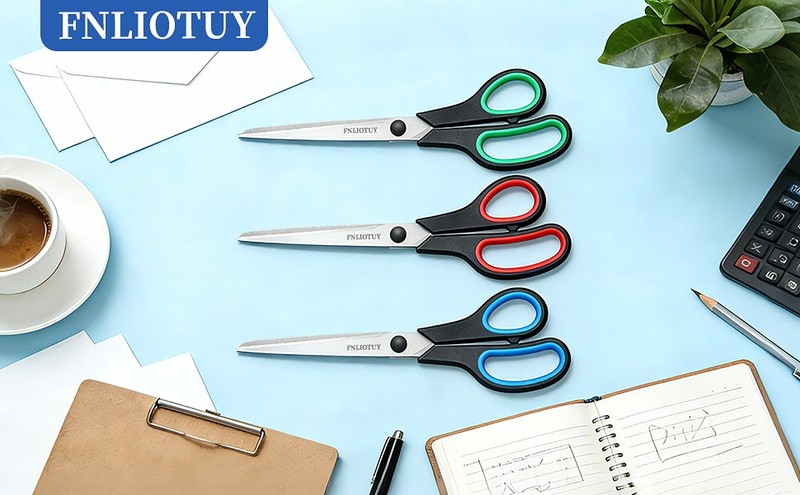 3-Pack 8" Scissors, Stainless Steel Craft Scissors, All Purpose Heavy Duty gallery