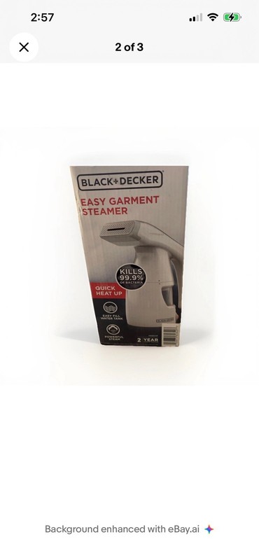 Black & Decker Easy Garment Steamer Quick Heat Up White BRAND NEW gallery