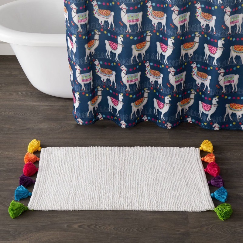 Rhapsody Rug White: Handmade Polyester & Cotton gallery