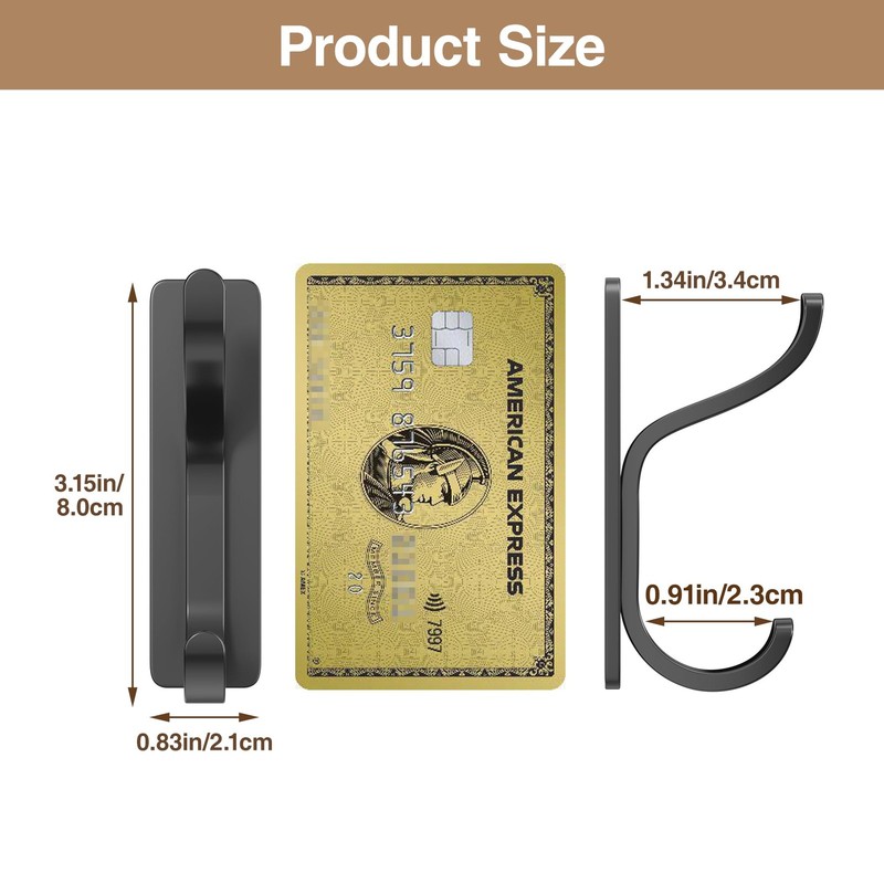 pickpiff Adhesive Wall Coat Hooks - Heavy Duty Stick-On Door Hanger, Black M... gallery