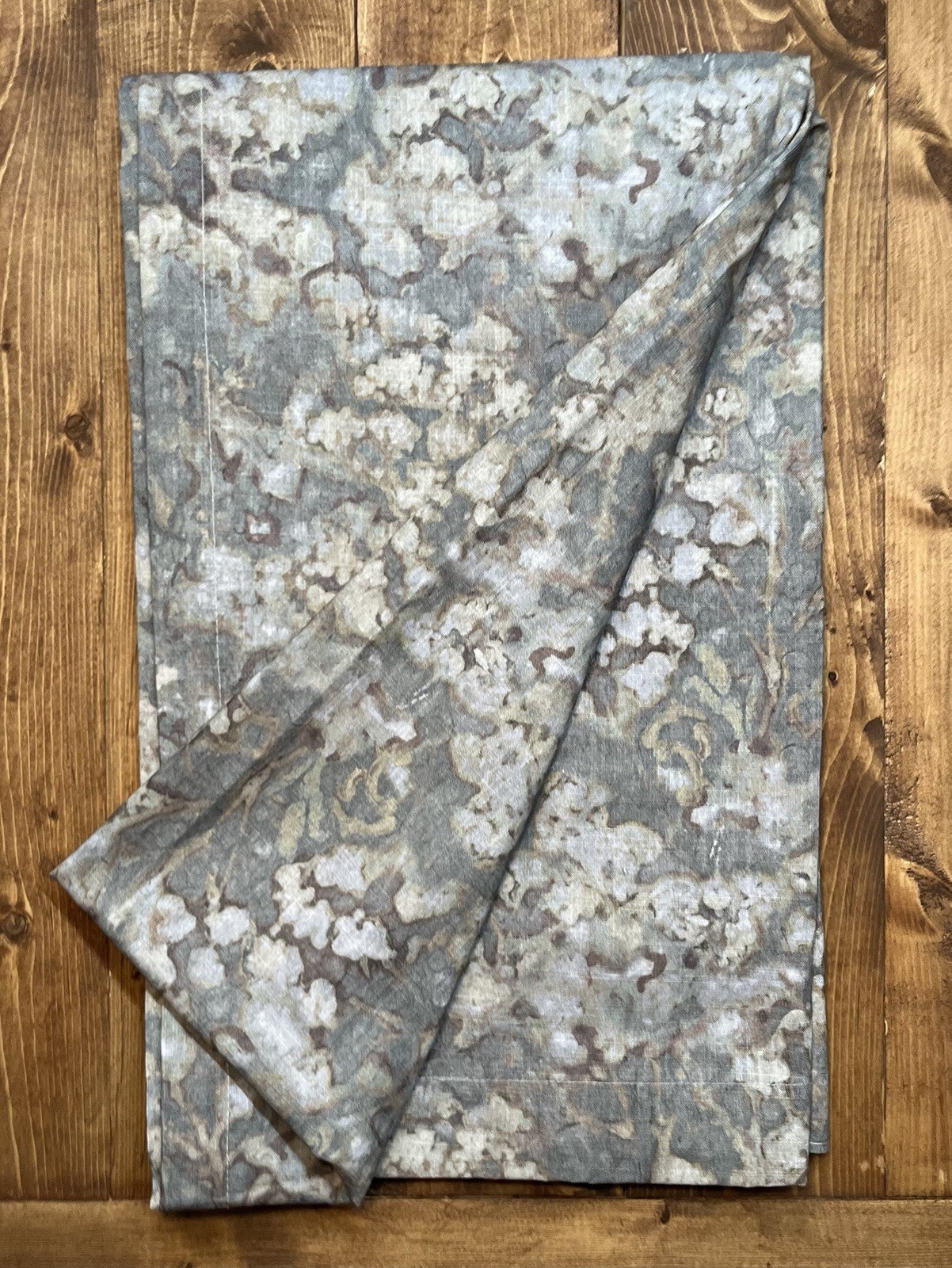 West Elm Abstract Hydrangea Curtain Drape (1) 48”x84” Aegean gallery