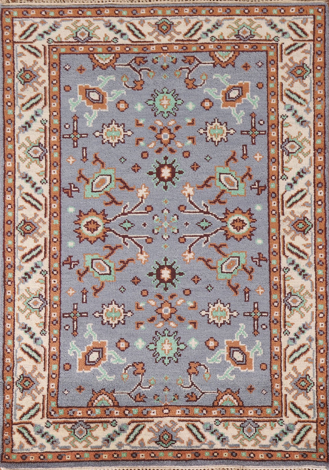 Light Blue Handmade Wool Oriental Rug 4x6 Home Decor Indian Carpet gallery