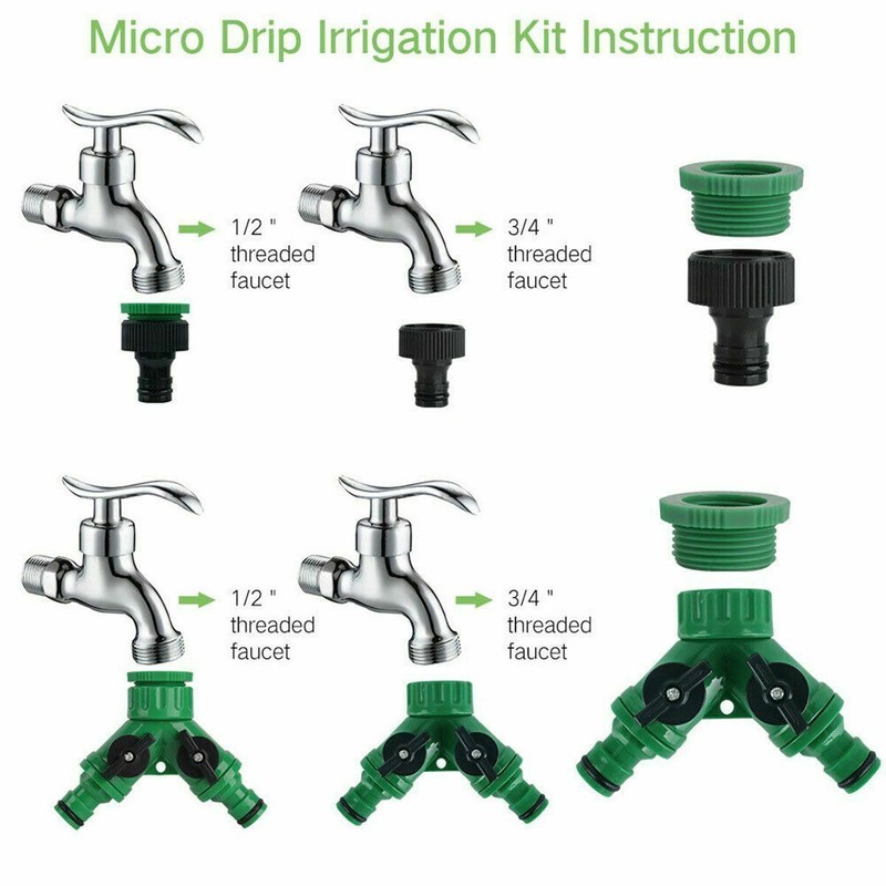 Auto Drip Irrigation System Garden Plant Self Watering Hose Micro Sprinkler Kit gallery