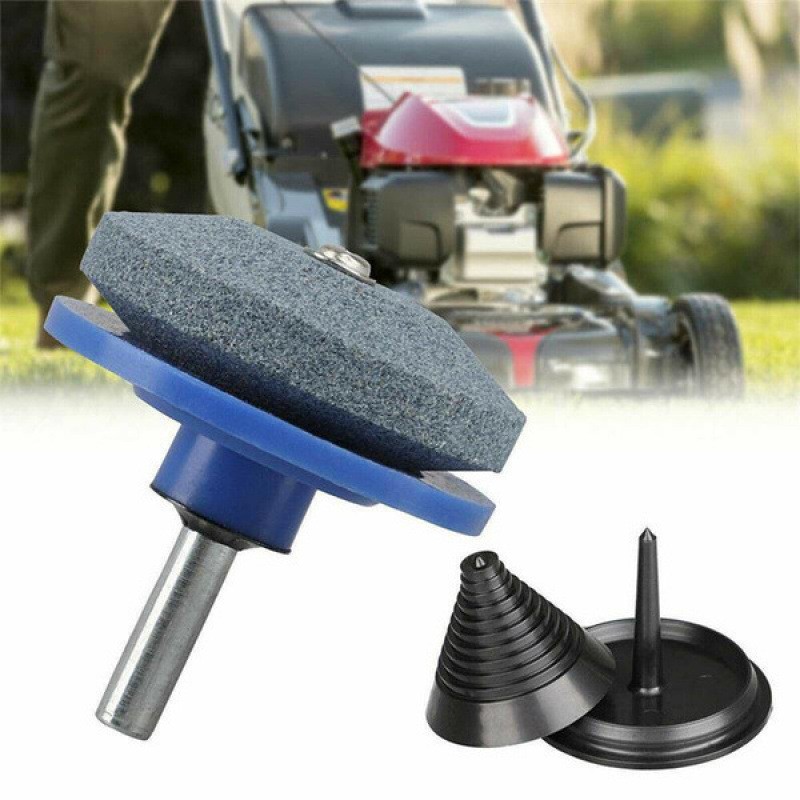 5Pcs Lawn Mower Blade Sharpener & Balancer Kit for Drill Grinder Garden Tool gallery