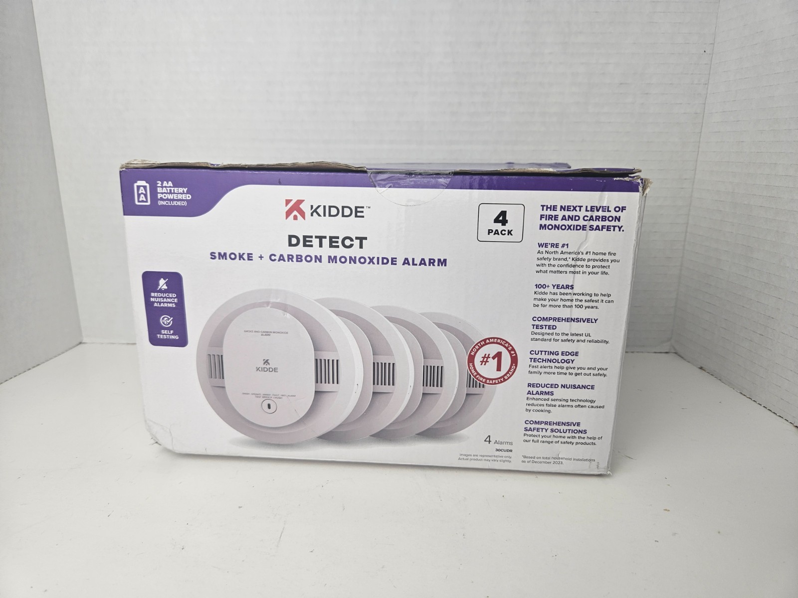 Kidde Smoke & Carbon Monoxide Detector, 4 Pack, Aa Battery Powered 30CUDR gallery