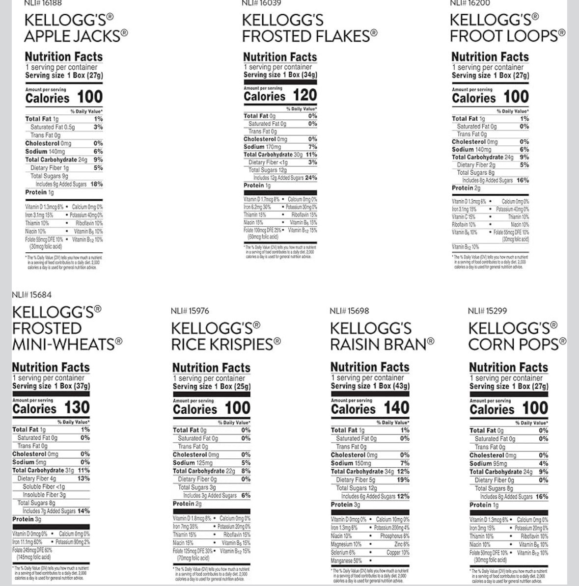 Kellogg's Cold Breakfast Cereal,Kid Snacks, Variety Pack (24 Boxes) gallery