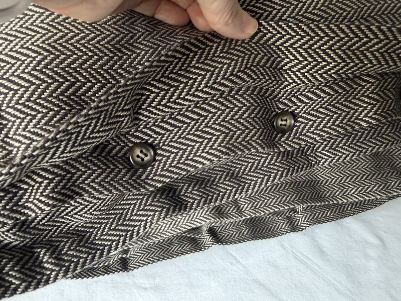 Ralph Lauren Pair Wool Blend Herringbone Pillow Shams 22x28 Brown Beige Designer gallery