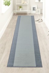 Custom Size Anti Slip Rubber Bordered Design Low Pile Runner Rug