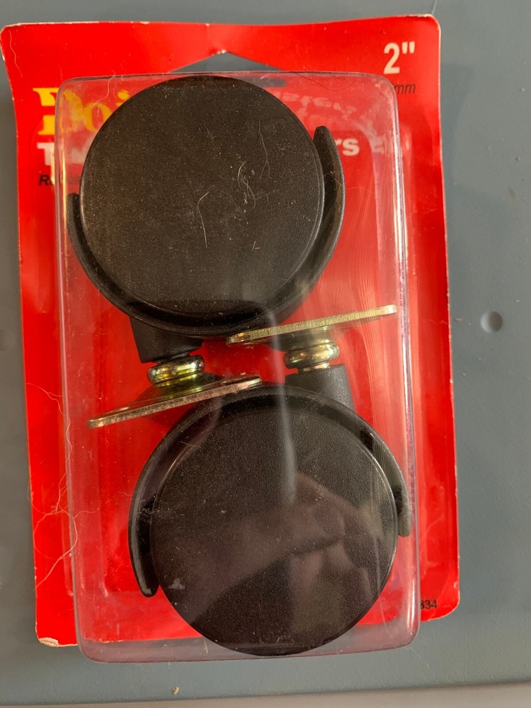 TWIN WHEEL CASTERS 2" black 75lb load capacity Do It Best NEW! 205834