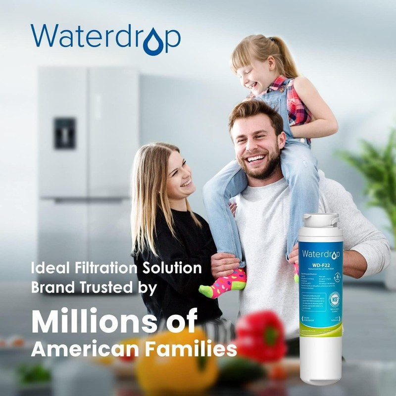 Waterdrop MSWF Refrigerator Water Filter, Replacement for GE® MSWF, Pack of 3 gallery