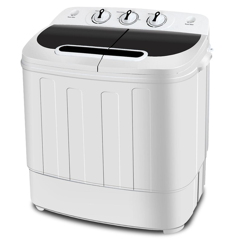 Portable Compact Washer & Dryer with Mini Washing Machine and Spin Dryer, White gallery