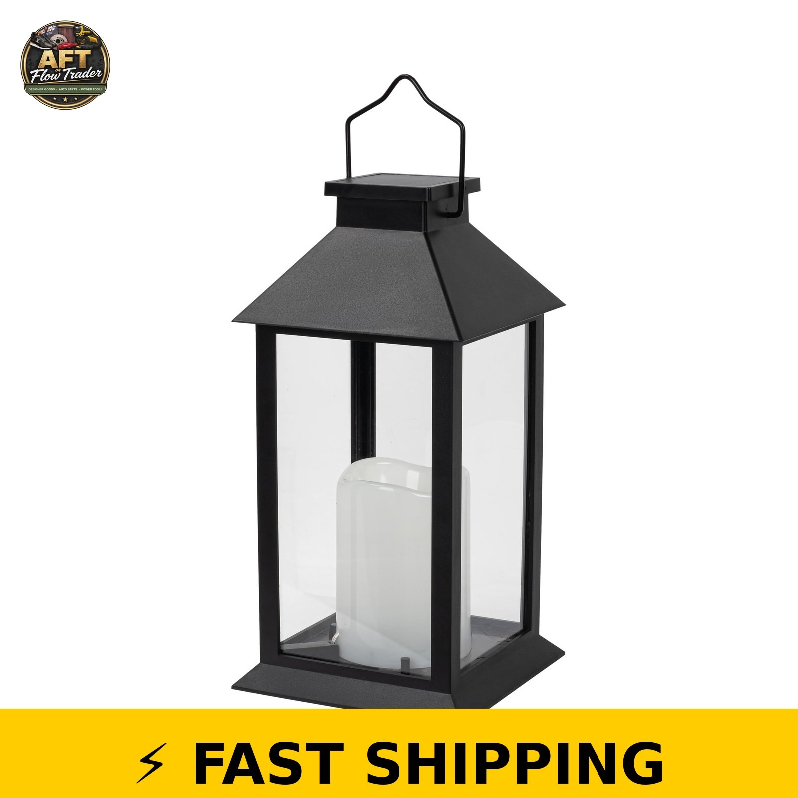 Mainstays Solar Lantern Black gallery