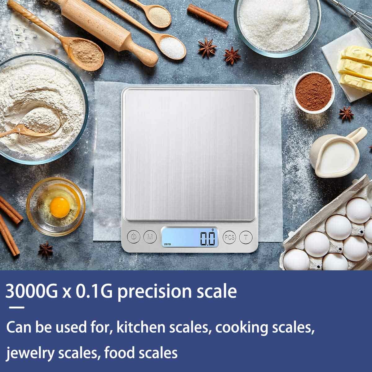 Digital Weight Scale Kitchen Jewelry Gold Grain Food MiniSize Gram 3000g x 0.1g gallery