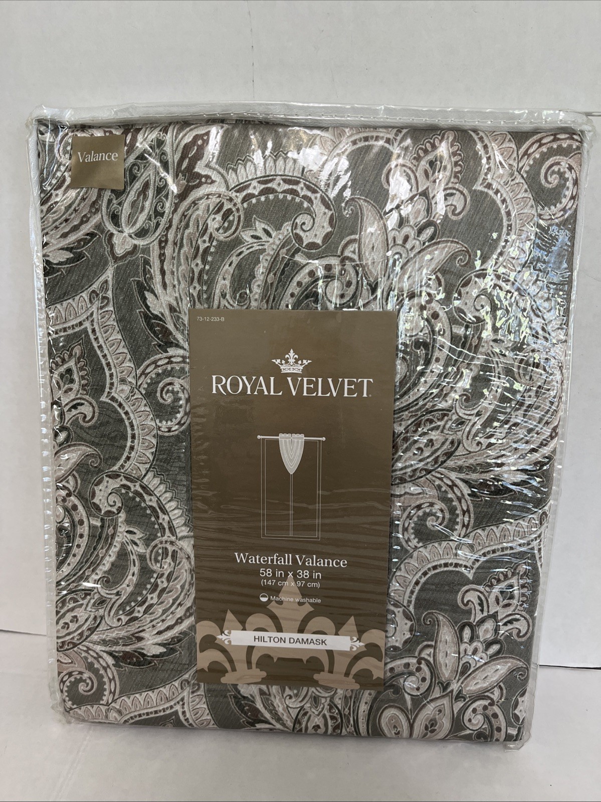 JCP Royal Velvet Hilton Waterfall Valance, Evening Sage, Rod Pocket 58"x 38" gallery