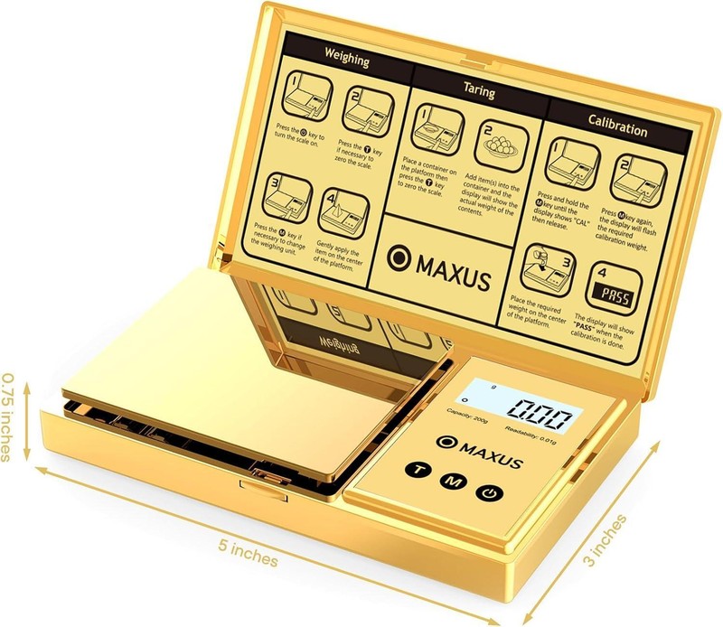 Balanza De Gramos De Digitaces Con Capacidad De 200g X 0,01g, Elegante Plateada gallery