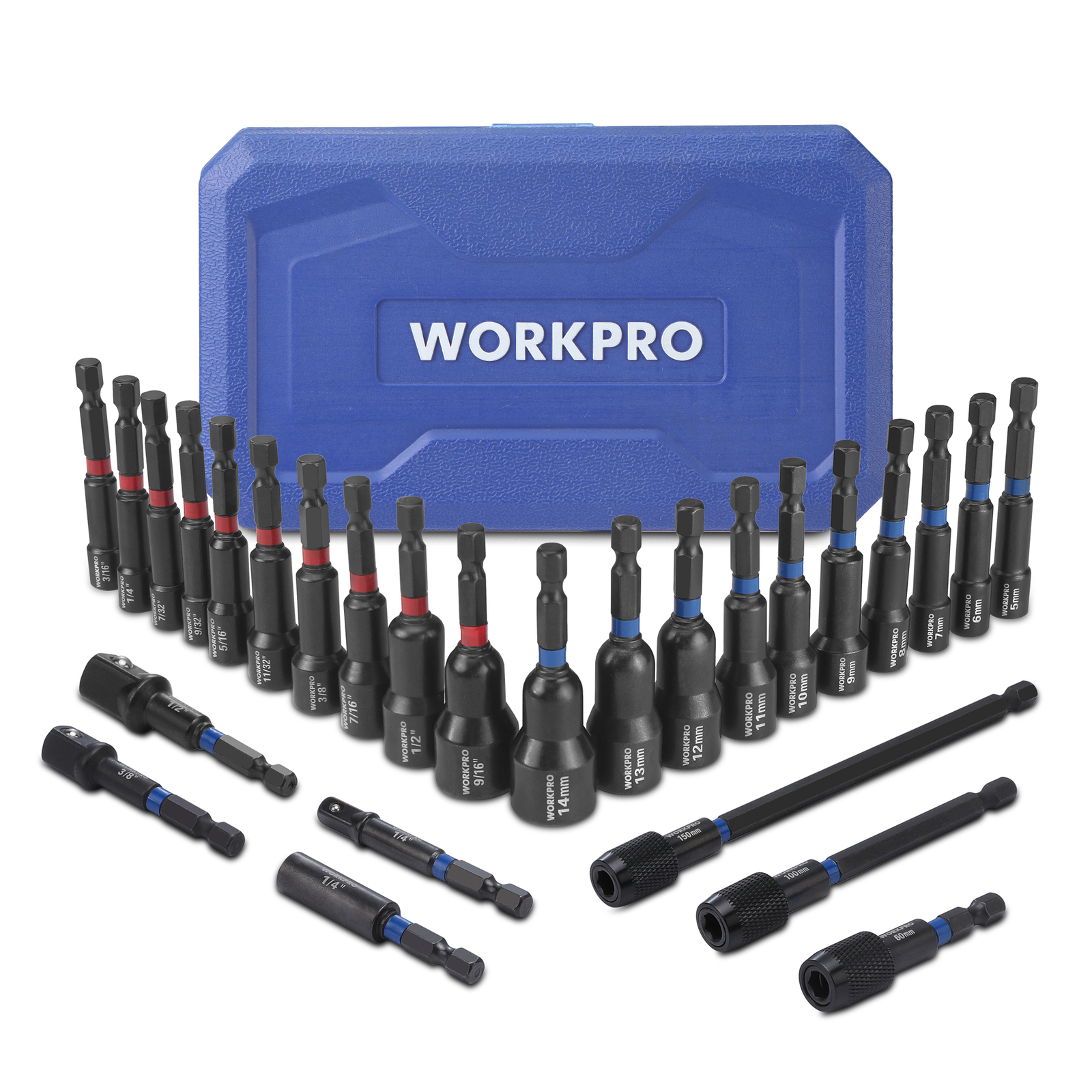 27 PCS Magnetic Nut Driver Set Impact Drill Driver Bit 1/4" Hex Shank SAE&Metric gallery