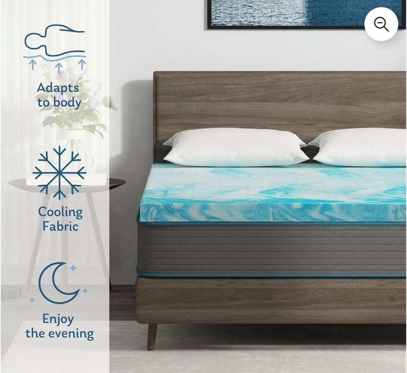 EGOHOME 2 inch Memory Foam Mattress Topper, Twin, Cooling gallery