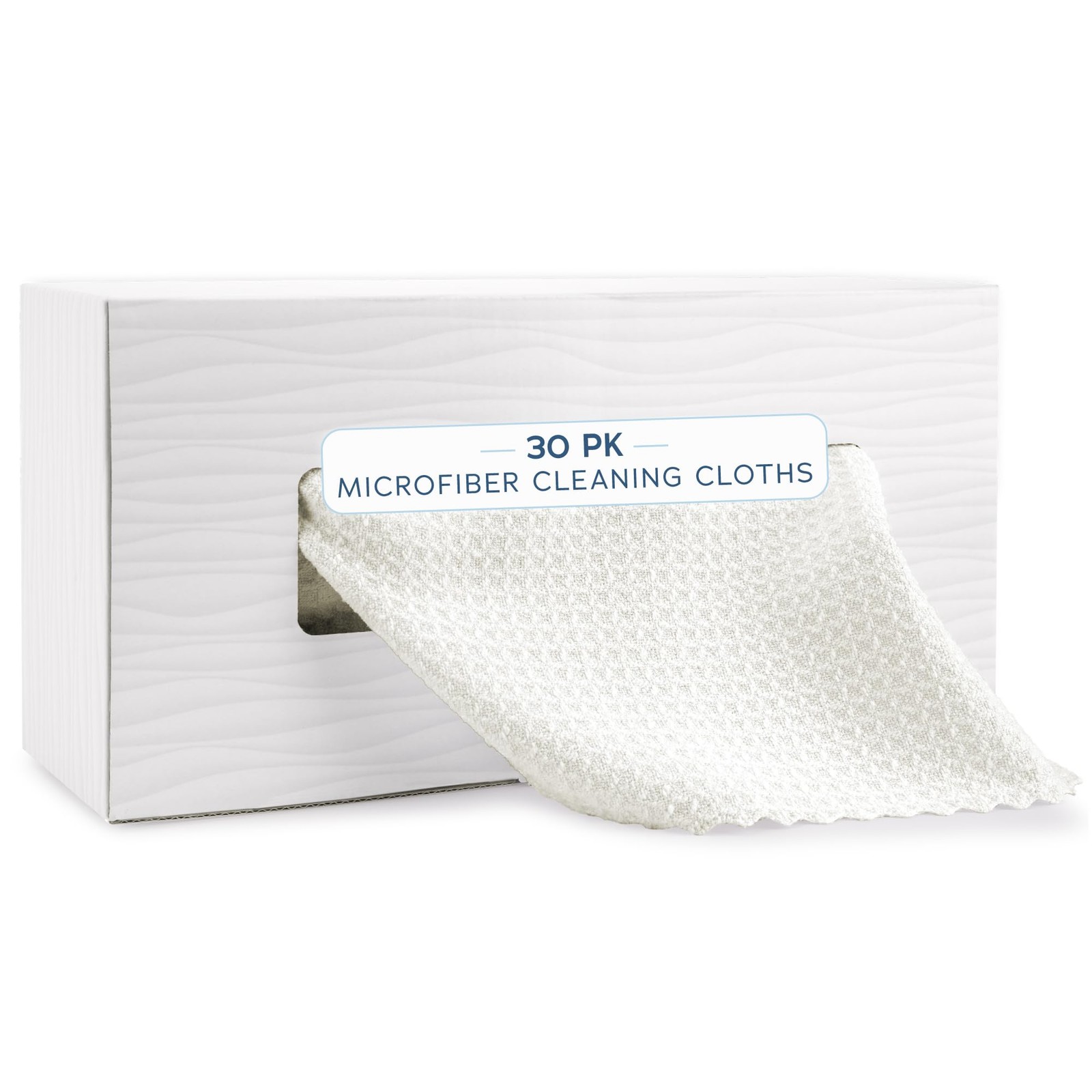 AURA 30 Pack Microfiber Cleaning Cloth with Box, Bulk Towels for Home, Reusab... gallery