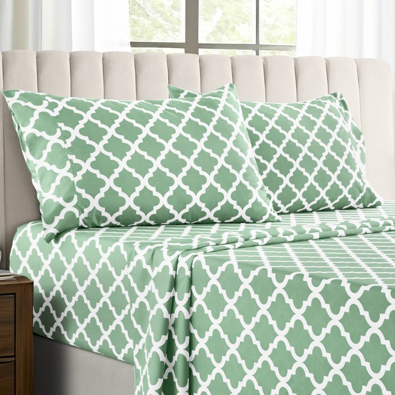 4 Piece Bed Sheet Set Microfiber Comfort 1800 Series Deep Pocket Hotel Bedsheets gallery
