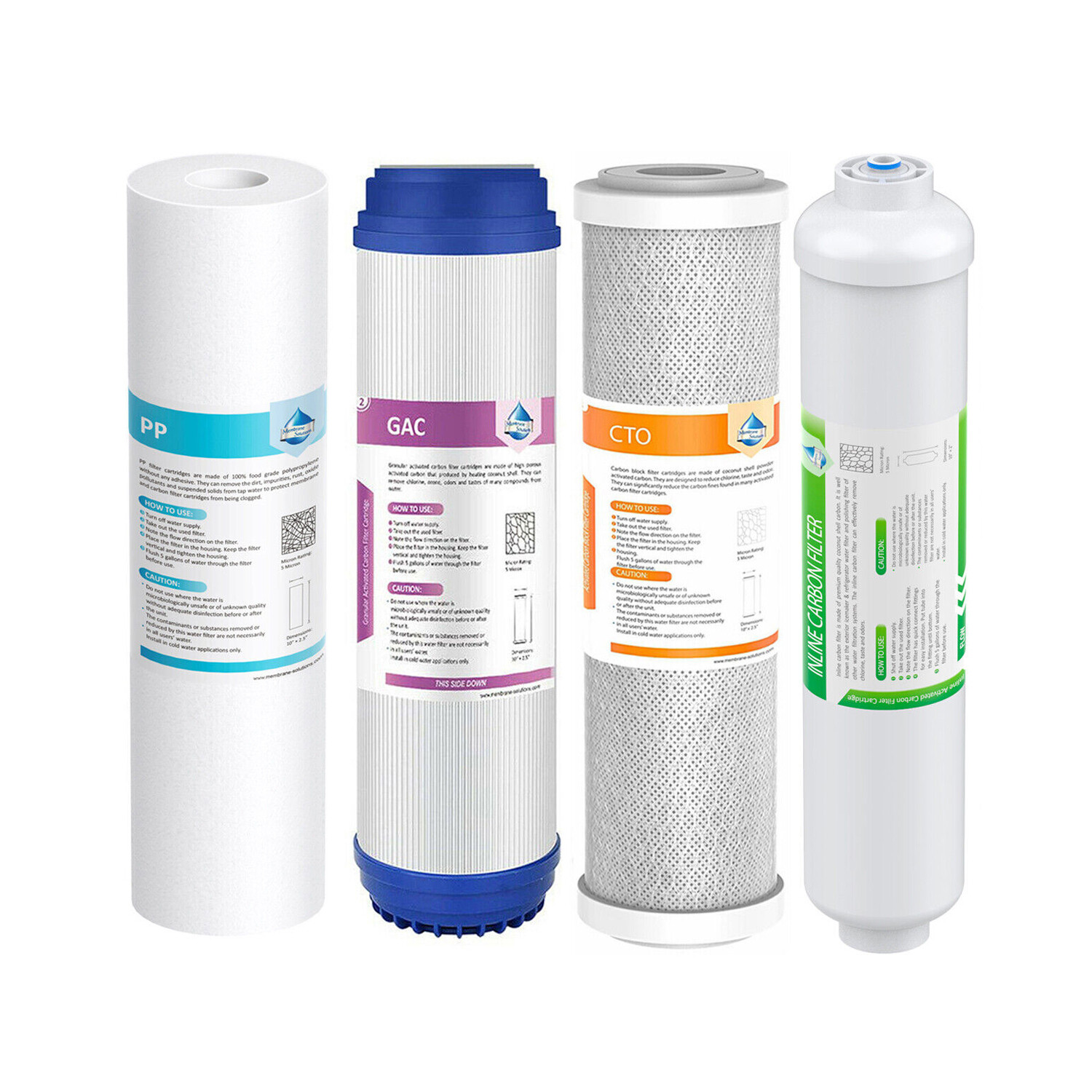 5-Stage Reverse Osmosis System Water Filter T33 Post Carbon Block Cartridges Set gallery