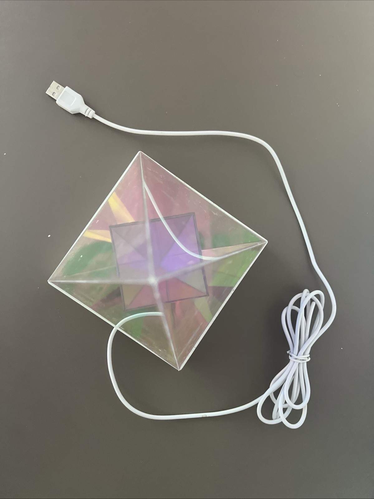 Modern Table Lamp 'Pyramid' , Innovative Colorful Transparent LED Desk Light gallery