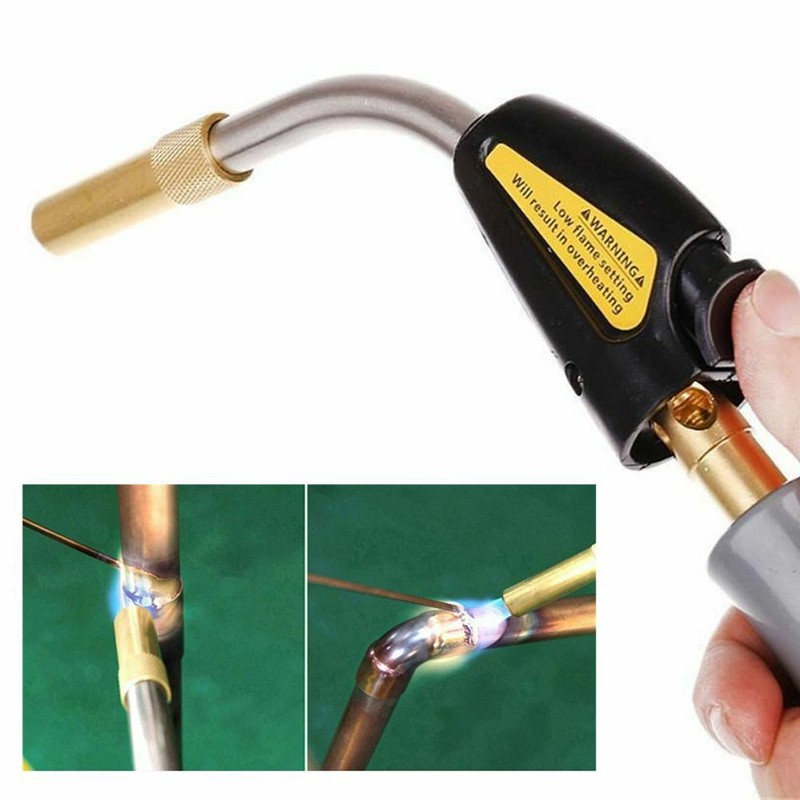 MAPP MAP-pro Propane Self-Igniting Gas Welding Turbo Burner Torch & 5' Hose Kit gallery