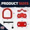 4Pack Trailer Tie Down Bolt-On D Rings,12,000 lbs Break Strength,1/2" Heavy Duty gallery