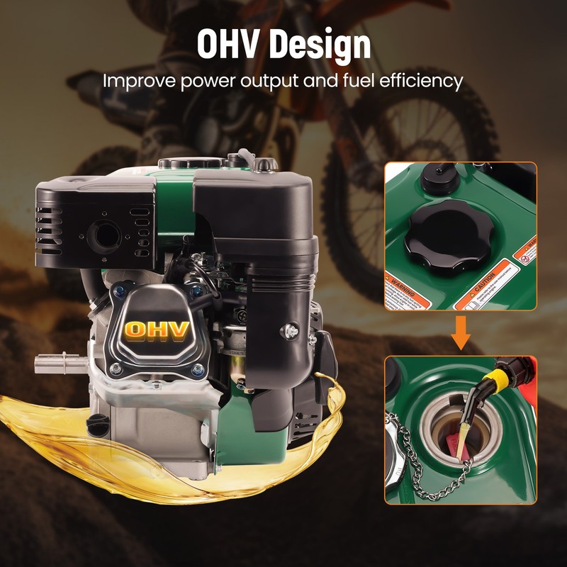 212cc 7HP Engine Motor Gas Pull Start Horizontal OHV Pressure Washers gallery