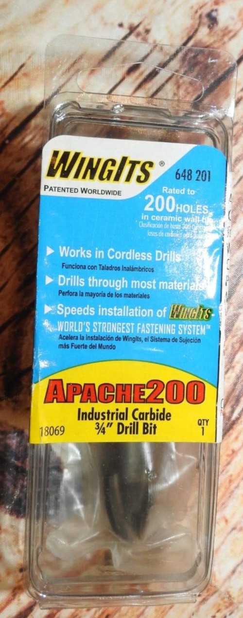 Everbilt WingIts Apache 200 3/4 in. INDUSTRIAL CARBIDE Drill Bit (18069) gallery