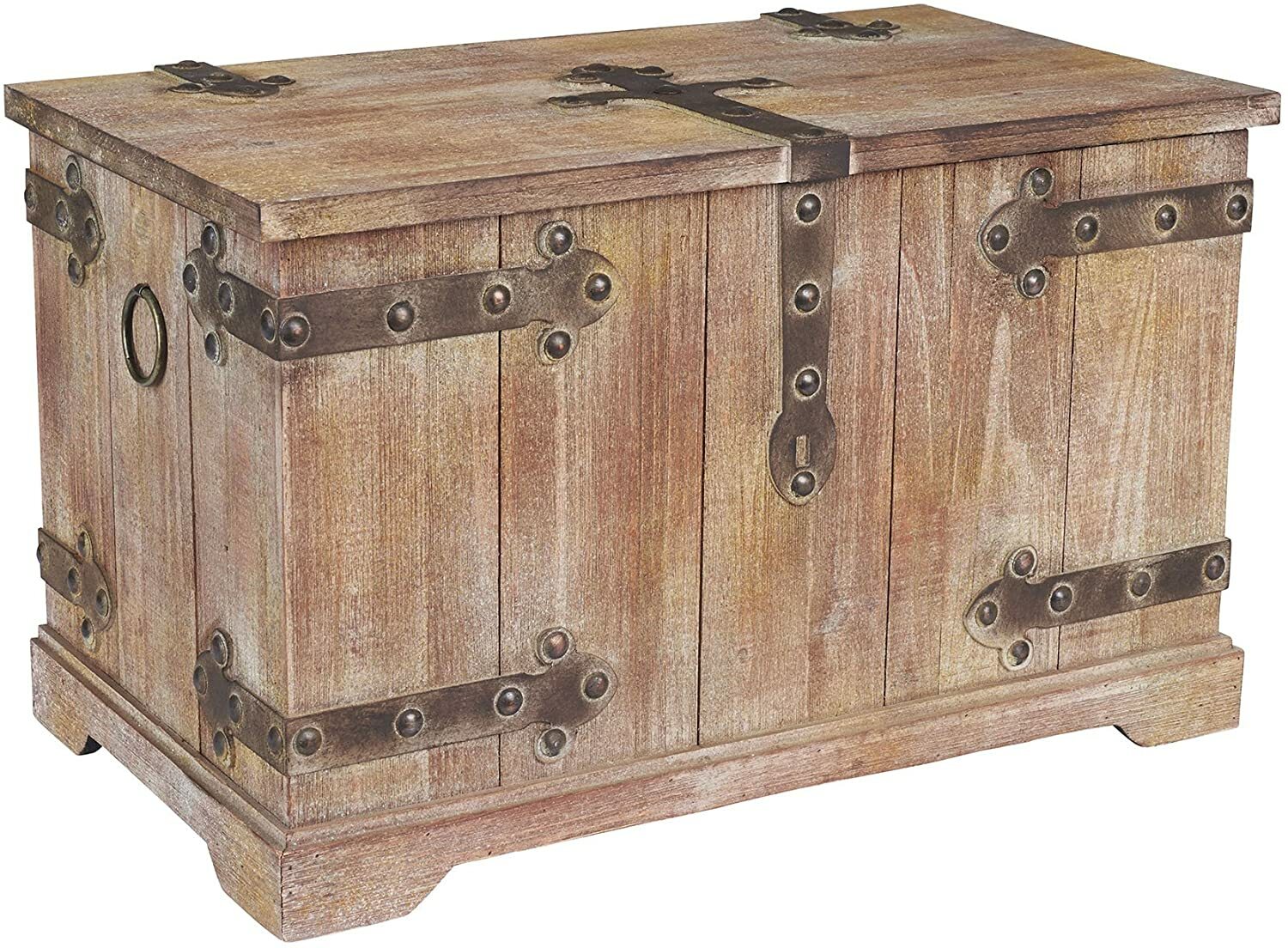 Rustic Brown Large Wooden Decorative Storage Chest Bench Trunk Organizer Bedroom gallery