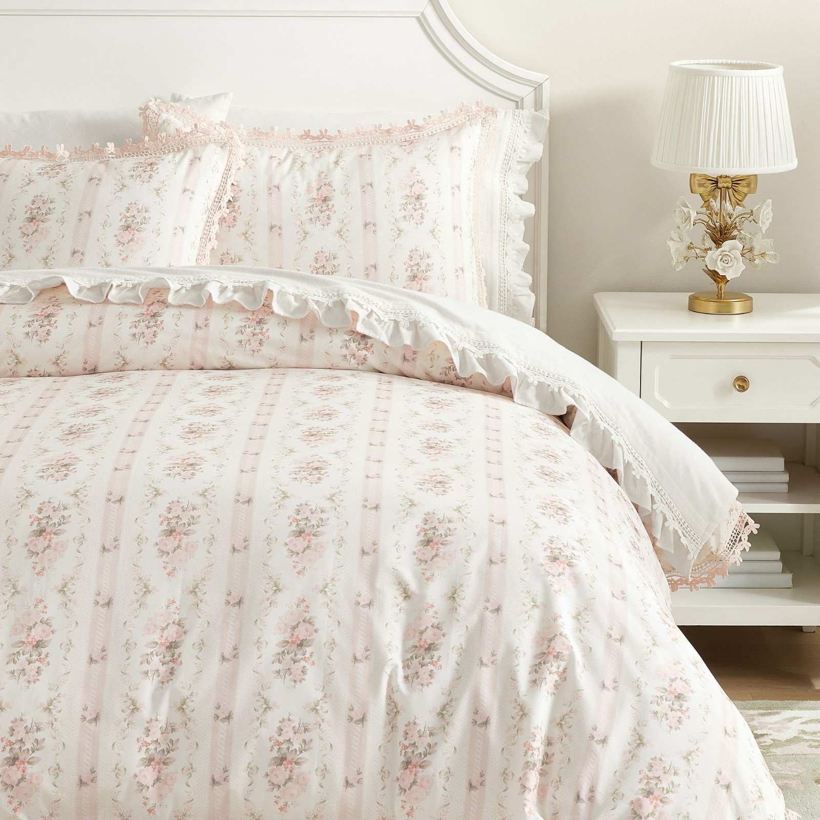 Pottery Barn LoveShackFancy Dreamy Days Duvet Cover - Blush/Ivory gallery