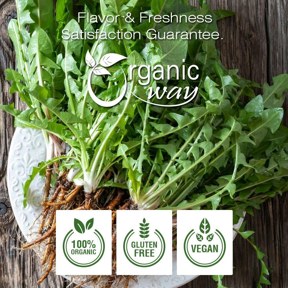 Organic Way Dandelion Root Cut & Sifted - Herbal Tea | Kosher & USDA Certified gallery