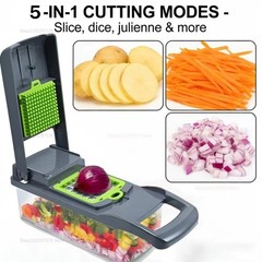 Vegetable Chopper Slicer Dicer Stainless Blades Food Cutter 30cm/12in