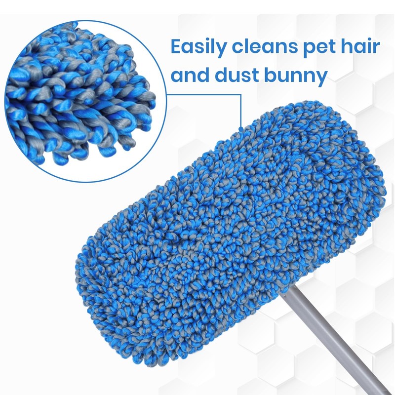 2 Pack Microfiber Mop Replacement Pad For Dry Dusting Wet Mopping dust Mop Asin gallery